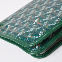 画像をギャラリービューアに読み込む, 新品同様 GOYARD ゴヤール プリュメ ポーチウォレット ショルダーバッグ PLUMETPMLTY09CL09P レザー グリーン シルバー金具 中古 4a002470