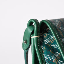 画像をギャラリービューアに読み込む, 新品同様 GOYARD ゴヤール プリュメ ポーチウォレット ショルダーバッグ PLUMETPMLTY09CL09P レザー グリーン シルバー金具 中古 4a002470