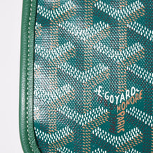 画像をギャラリービューアに読み込む, 新品同様 GOYARD ゴヤール プリュメ ポーチウォレット ショルダーバッグ PLUMETPMLTY09CL09P レザー グリーン シルバー金具 中古 4a002470