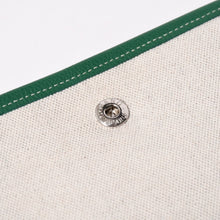 画像をギャラリービューアに読み込む, 新品同様 GOYARD ゴヤール プリュメ ポーチウォレット ショルダーバッグ PLUMETPMLTY09CL09P レザー グリーン シルバー金具 中古 4a002470