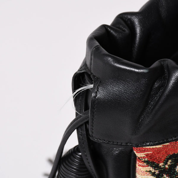 極美品 YSL サンローラン カハラバッグ ショルダーバッグ サンセット フリンジ バケットバッグ スモール 412691 中古 4a002733