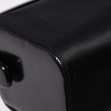 画像をギャラリービューアに読み込む, 極美品 PRADA プラダ ハンドバッグ サテン ミニ バニティ トライアングルロゴ 三角ロゴプレート アセテート ブラック 中古 4a001984