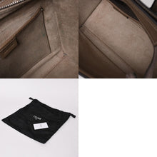 Load image into Gallery viewer, 極美品 CELINE セリーヌ ハンドバッグ ショルダーバッグ 2way ラゲージナノショッパー カーフスキン メタルブラック金具 スリ ベージュ 中古 4a002846