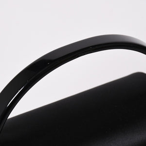 極美品 PRADA プラダ ハンドバッグ サテン ミニ バニティ トライアングルロゴ 三角ロゴプレート アセテート ブラック 中古 4a001984
