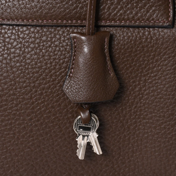 極美品 HERMES エルメス ケリー32 内縫い エベンヌ □K刻印 トリヨンクレマンス シルバー金具 ハンドバッグ 2WAY 中古 4a002814