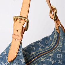 画像をギャラリービューアに読み込む, 極美品 LOUIS VUITTON ルイヴィトン バギーGM ショルダーバッグ M95048 モノグラムデニム ブルー ゴールド金具 中古 4a001993