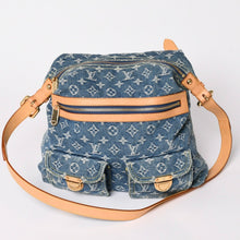 画像をギャラリービューアに読み込む, 極美品 LOUIS VUITTON ルイヴィトン バギーGM ショルダーバッグ M95048 モノグラムデニム ブルー ゴールド金具 中古 4a001993