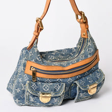Load image into Gallery viewer, LOUIS VUITTON ルイヴィトン モノグラムデニム バギーPM ショルダーバッグ ワンショルダー M95049 インディゴブルー 美品 中古 4a001981