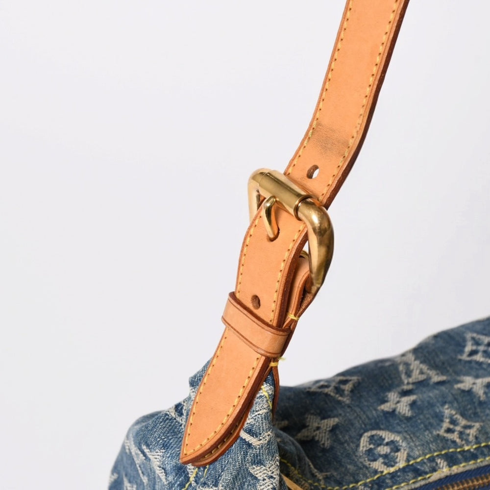 LOUIS VUITTON ルイヴィトン モノグラムデニム バギーPM ショルダーバッグ ワンショルダー M95049 インディゴブルー 美品 中古 4a001981