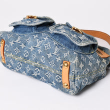 Load image into Gallery viewer, LOUIS VUITTON ルイヴィトン モノグラムデニム バギーPM ショルダーバッグ ワンショルダー M95049 インディゴブルー 美品 中古 4a001981
