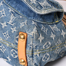 Load image into Gallery viewer, LOUIS VUITTON ルイヴィトン モノグラムデニム バギーPM ショルダーバッグ ワンショルダー M95049 インディゴブルー 美品 中古 4a001981