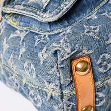 Load image into Gallery viewer, LOUIS VUITTON ルイヴィトン モノグラムデニム バギーPM ショルダーバッグ ワンショルダー M95049 インディゴブルー 美品 中古 4a001981