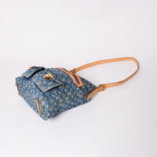 画像をギャラリービューアに読み込む, 極美品 LOUIS VUITTON ルイヴィトン バギーGM ショルダーバッグ M95048 モノグラムデニム ブルー ゴールド金具 中古 4a001993