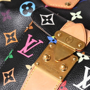 極美品 LOUIS VUITTON ルイヴィトン スピーディ30 ハンドバッグ M92642 モノグラム マルチカラー ブラック ゴールド金具 村上隆 中古 4a001995