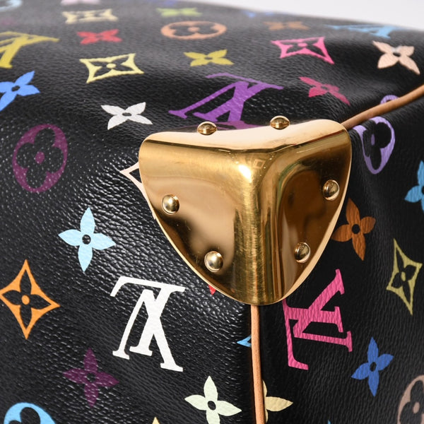 極美品 LOUIS VUITTON ルイヴィトン スピーディ30 ハンドバッグ M92642 モノグラム マルチカラー ブラック ゴールド金具 村上隆 中古 4a001995