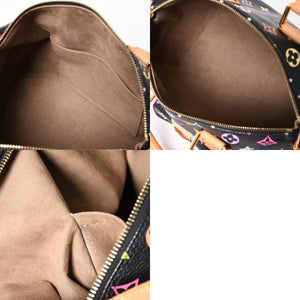 極美品 LOUIS VUITTON ルイヴィトン スピーディ30 ハンドバッグ M92642 モノグラム マルチカラー ブラック ゴールド金具 村上隆 中古 4a001995