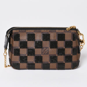 Very good condition LOUIS VUITTON Monogram Mini Pochette Accessory Damier Payette N63176 Sequins Used 4a002411