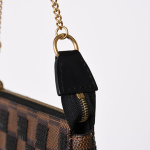 Very good condition LOUIS VUITTON Monogram Mini Pochette Accessory Damier Payette N63176 Sequins Used 4a002411