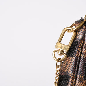 Very good condition LOUIS VUITTON Monogram Mini Pochette Accessory Damier Payette N63176 Sequins Used 4a002411