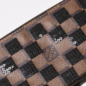 Very good condition LOUIS VUITTON Monogram Mini Pochette Accessory Damier Payette N63176 Sequins Used 4a002411