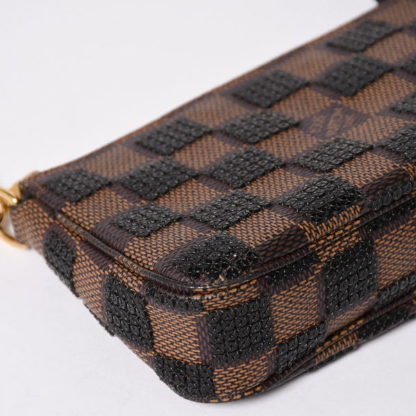 Very good condition LOUIS VUITTON Monogram Mini Pochette Accessory Damier Payette N63176 Sequins Used 4a002411