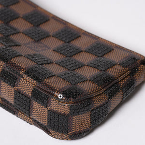 Very good condition LOUIS VUITTON Monogram Mini Pochette Accessory Damier Payette N63176 Sequins Used 4a002411
