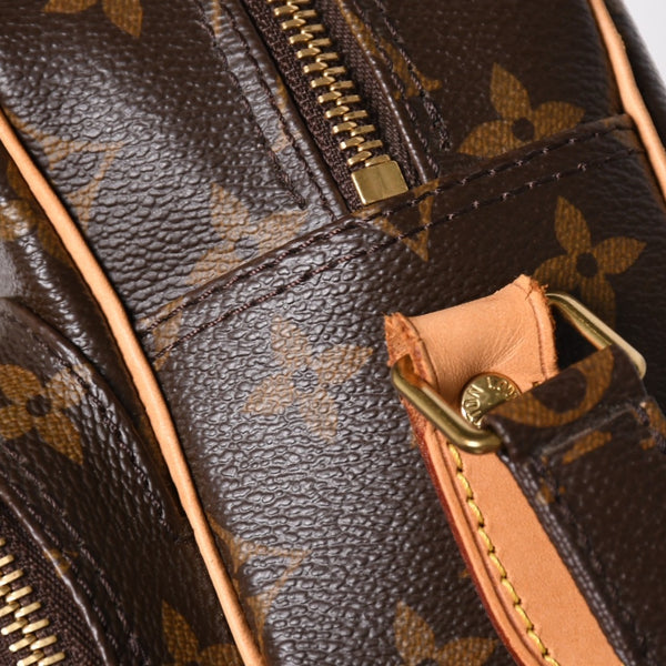 極美品 LOUIS VUITTON ルイヴィトン ナイル ショルダーバッグ M45244 モノグラム ブラウン PVC レザー ゴールド金具 中古 4a000376