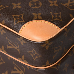 極美品 LOUIS VUITTON ルイヴィトン ナイル ショルダーバッグ M45244 モノグラム ブラウン PVC レザー ゴールド金具 中古 4a000376