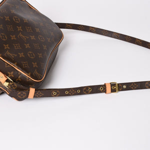 極美品 LOUIS VUITTON ルイヴィトン ナイル ショルダーバッグ M45244 モノグラム ブラウン PVC レザー ゴールド金具 中古 4a000376
