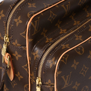 極美品 LOUIS VUITTON ルイヴィトン ナイル ショルダーバッグ M45244 モノグラム ブラウン PVC レザー ゴールド金具 中古 4a000376