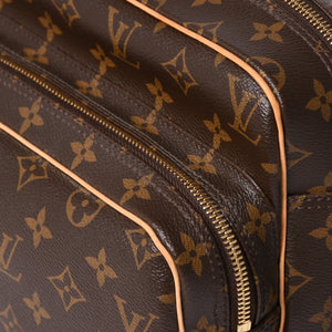 極美品 LOUIS VUITTON ルイヴィトン ナイル ショルダーバッグ M45244 モノグラム ブラウン PVC レザー ゴールド金具 中古 4a000376