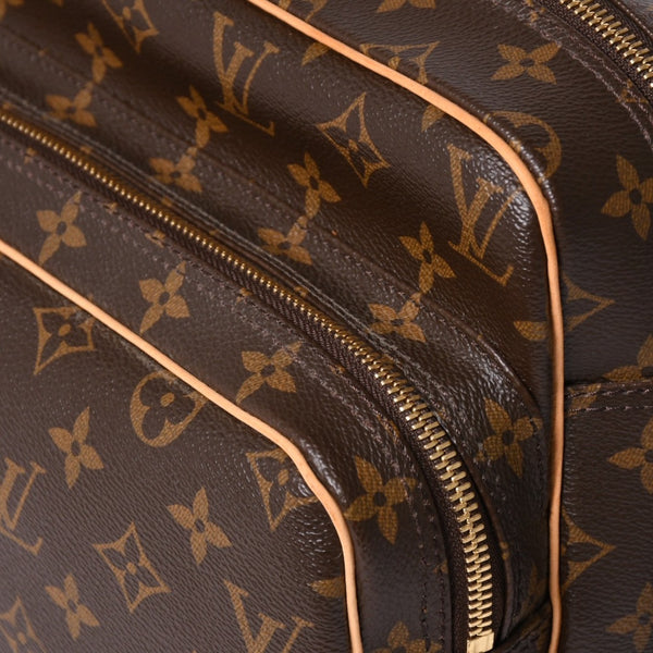 極美品 LOUIS VUITTON ルイヴィトン ナイル ショルダーバッグ M45244 モノグラム ブラウン PVC レザー ゴールド金具 中古 4a000376