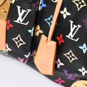極美品 LOUIS VUITTON ルイヴィトン スピーディ30 ハンドバッグ M92642 モノグラム マルチカラー ブラック ゴールド金具 村上隆 中古 4a001995