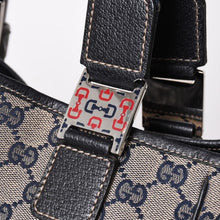 画像をギャラリービューアに読み込む, 極美品 GUCCI グッチ トートバッグ 145810 シェリーライン GGキャンバス レザー シルバー金具 ブラウン 中古 4a002056