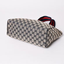 画像をギャラリービューアに読み込む, 極美品 GUCCI グッチ トートバッグ 145810 シェリーライン GGキャンバス レザー シルバー金具 ブラウン 中古 4a002056