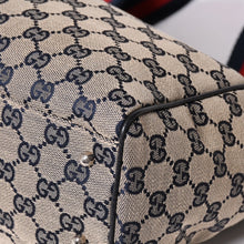 画像をギャラリービューアに読み込む, 極美品 GUCCI グッチ トートバッグ 145810 シェリーライン GGキャンバス レザー シルバー金具 ブラウン 中古 4a002056