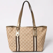 画像をギャラリービューアに読み込む, 極美品 GUCCI グッチ Tote Bag トートバッグ Gold ゴールド ブラウン ゴールド金具 中古 137396 4a002057