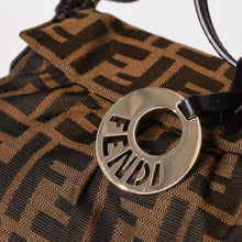 Load image into Gallery viewer, 極美品 FENDI フェンディ ハンドバッグ 8BK070 ズッカ柄 ブラウン レザー キャンバス ブラウン ゴールド金具 中古 4a002004