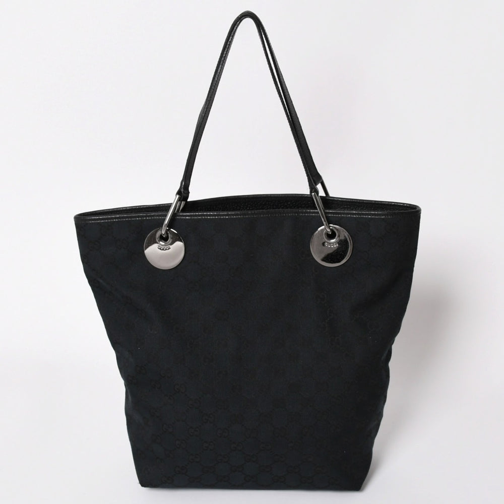 極美品 GUCCI グッチ エクリプス GGキャンバストートバッグ エクリプスライン ブラック レザー キャンバス地 120836 002058 中古 4a002064