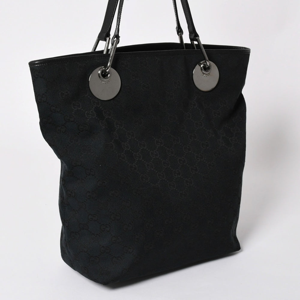 極美品 GUCCI グッチ エクリプス GGキャンバストートバッグ エクリプスライン ブラック レザー キャンバス地 120836 002058 中古 4a002064