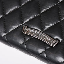 Load image into Gallery viewer, CHROME HEARTS クロムハーツ ディナーバッグ クラッチバッグ ラージクロス マトラッセ ラムスキン ブラック 美品 中古 4a002005
