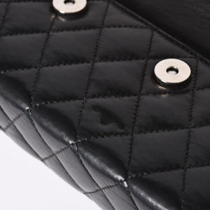 CHROME HEARTS クロムハーツ ディナーバッグ クラッチバッグ ラージクロス マトラッセ ラムスキン ブラック 美品 中古 4a002005