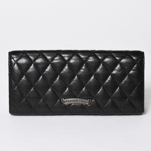 CHROME HEARTS クロムハーツ ディナーバッグ クラッチバッグ ラージクロス マトラッセ ラムスキン ブラック 美品 中古 4a002005