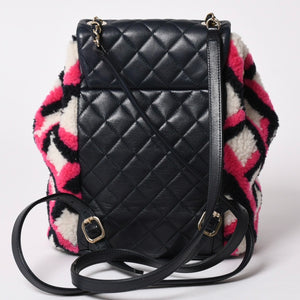 極美品 CHANEL シャネル URBAN SPIRIT MEDIUM アーバンスピリット ミディアム バックパック A91121 23番台 ココマーク シアリング 中古 4a001454
