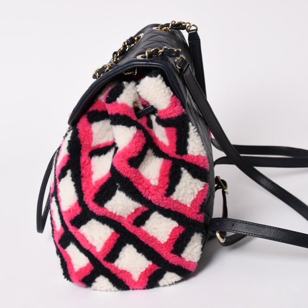 極美品 CHANEL シャネル URBAN SPIRIT MEDIUM アーバンスピリット ミディアム バックパック A91121 23番台 ココマーク シアリング 中古 4a001454