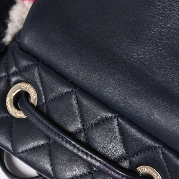 極美品 CHANEL シャネル URBAN SPIRIT MEDIUM アーバンスピリット ミディアム バックパック A91121 23番台 ココマーク シアリング 中古 4a001454