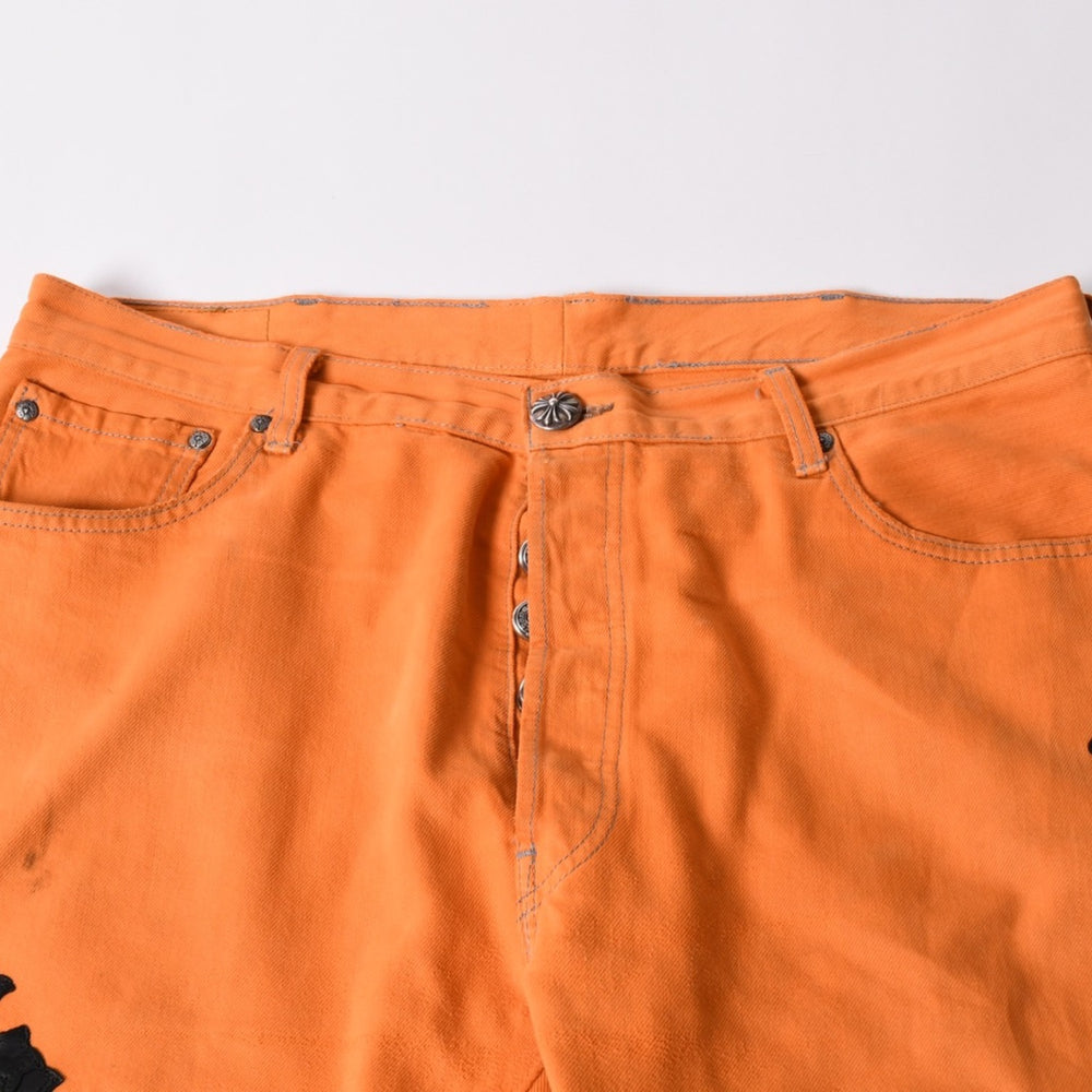 CHROME HEARTS Gallery Dept Levi's Cross Patch Flare Denim Pants Orange Size 36 Good Condition Used 4a000023