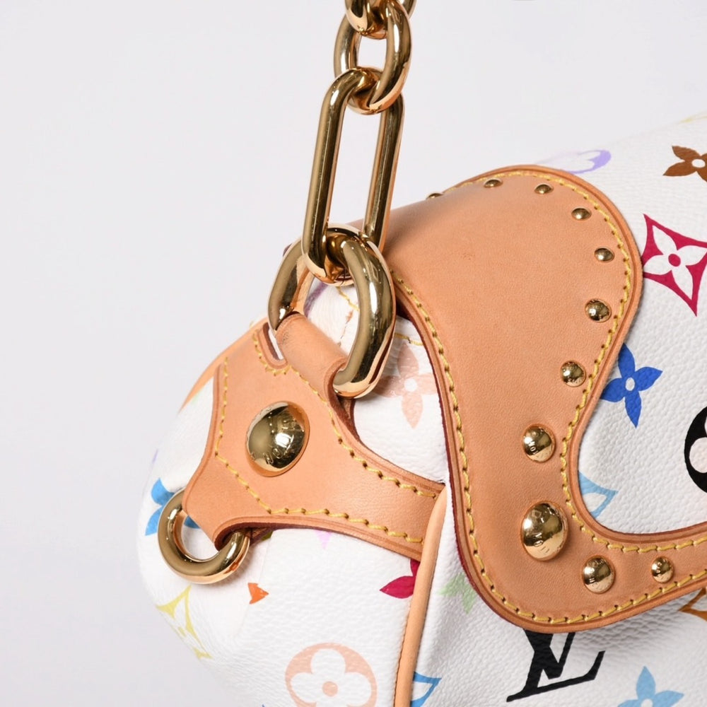 極美品 LOUIS VUITTON ルイヴィトン マリリンPM ワンショルダーバッグ M40127 モノグラム マルチカラー 村上隆 中古 4a002016