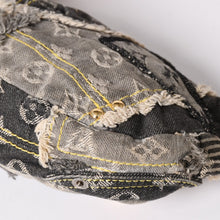 Load image into Gallery viewer, LOUIS VUITTON ルイヴィトン パウチィ ワンショルダーバッグ M95383 モノグラム デニム パッチワーク グレー 美品 中古 4a001985