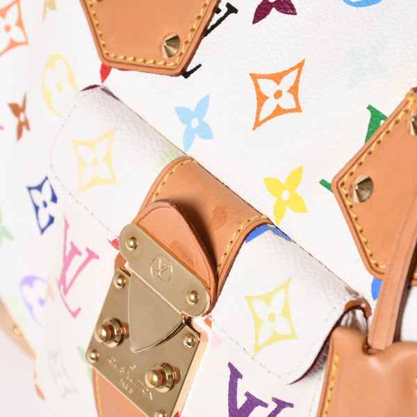 LOUIS VUITTON ルイヴィトン スピーディ30 ハンドバッグ M92643 モノグラム マルチカラー 村上隆 ホワイト 美品 中古 4a002017